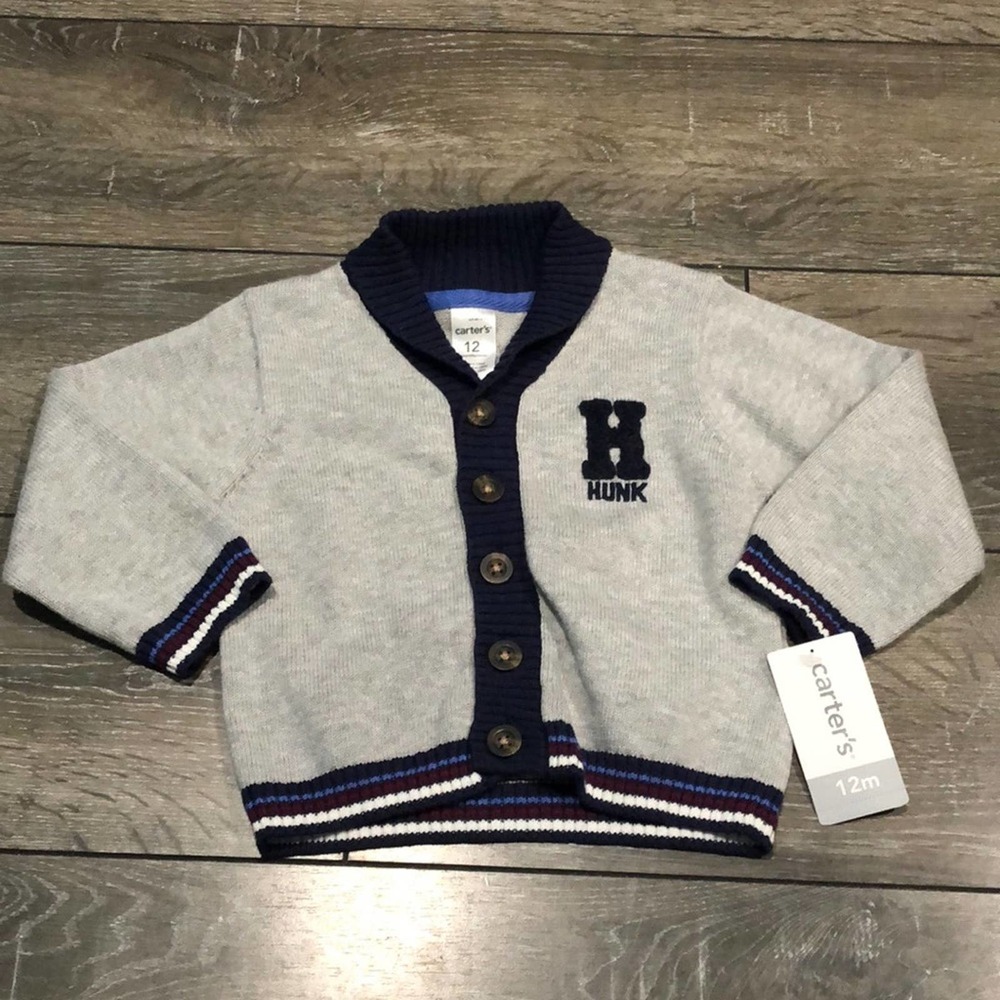 Carter’s Varsity Hunk Sweater Boys Size 12 Months